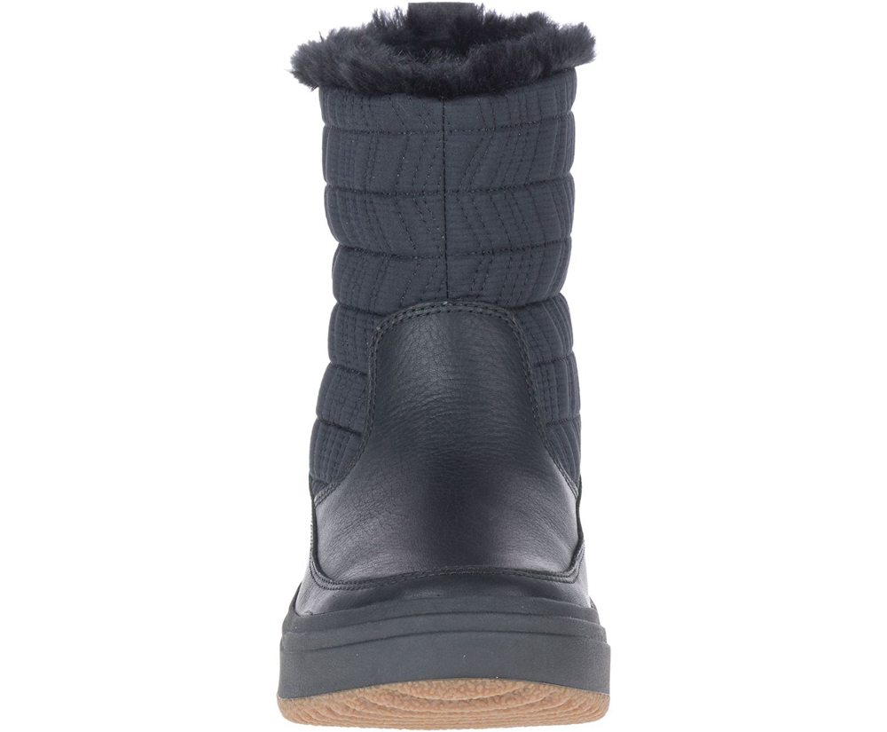 Merrell Boots Black - Haven Bluff Polar Waterproof - Womens 46SOZAQEY